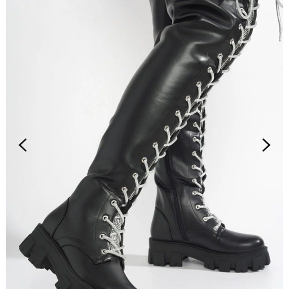 Boxi Rhinestone Boots - Picture 2 of 2